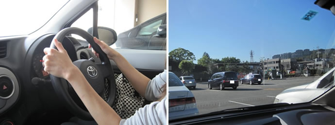西宮市の20代女性｜駐車と合流を練習するペーパードライバー講習