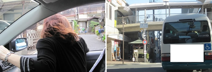 宝塚市の40代女性｜自宅車庫入れを練習するペーパードライバー講習